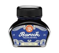 Barock 1920 Encre de stylo plume cobalt pour stylo-plume, plumes de verre, roller, encre dans le verre bleu, 30 ml