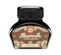Barock 1920 Sepia Encre pour stylo-plume, plumes de verre, roller, encre dans le verre marron, 30 ml