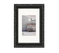 Barock (bois) Avec Passe-partout Blanc 40x50 (passepartout Fenêtre 30x40) Noir