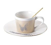 Baroflone Tasses et soucoupes à miroir, tasse à café à réflexion miroir, tasse à café à réflexion, ensembles de tasses à thé et soucoupes pour femmes, fête de mariage, thé de l'après-midi (papillon)