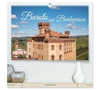 Barolo und Barbaresco (hochwertiger Premium Wandkalender 2026 DIN A2 quer), Kunstdruck in Hochglanz: Norditalien am Fuße der Berge. Wein- und Genussregion.