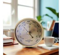 Baromètre domestique 3 en 1 - Thermomètre hygromètre mural en métal multifonction - Pour intérieur et extérieur - 108 mm