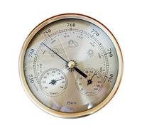 Baromètre hygromètre 3 en 1, compteur de température mural, cadran doré, Station de prévisions météorologiques pour la maison et le bureau, 130mm