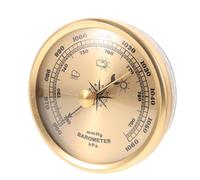 Baromètre Multifonctionnel Portable en Métal Doré, Capteur Haute | Indicateur Soleil et Pluie, Léger et Ajustable, Usage Maison ou Bateau, Petit Format Pratique