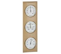 Baromètre mural en bois thermomètre hygromètre couleur : Bois clair