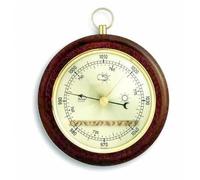 Baromètre mural - TFA DOSTMANN - Ø18 cm - Noyer - Prévision météo - Fabrication allemande