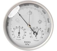 Baromètre, Station météo 3 en 1 à suspendre au mur, hygromètre, thermomètre et baromètre cadran de 5,2 pouces