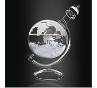 Baromètre Tempête Globe - Cadeau Maestro Bois Naturel Et Blanc