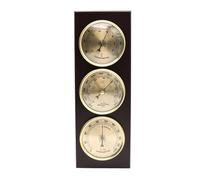 Baromètre thermomètre hygromètre, station météo analogique 3 en 1, cadre en bois, station météo traditionnelle, baromètre à fixation murale, pour la maison, le bateau de pêche, la chambre de bébé, le