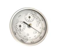 Baromètres de 130 mm, thermomètres, hygromètre, cadre en acier inoxydable, grande jauge météo pour les amateurs de plein air, baromètre en acier inoxydable pour la pêche en plein air