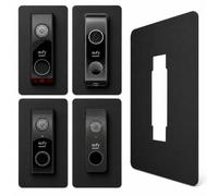 Baron Design Plaque de sonnette noire compatible avec sonnette Eufy E340 S330 S220 - Accessoires pour support de sonnette vidéo avec caméra (également C31 C30 Dual 2k HD FHD)