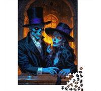 Baron Samedi and Maman Brigitte in Gothic Setting De Puzzle en Bois | Pour offrir un puzzle à un adulte passionné : ce puzzle adulte 1000 pièces propose l'ensemble du défi pour les vacances de.