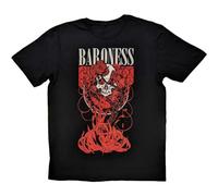 Baroness - Fleur Skull - Black t-Shirt BlackMedium