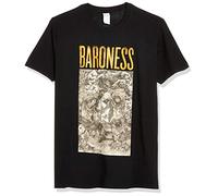 Baroness - T-Shirt # L Unisex Black # Gold & Grey [Import]