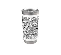 Barong Bali Gobelet isotherme en acier inoxydable double paroi