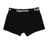 BaronHong 3 Pack Boxer Briefs pour Tomboy Cotton Fashion Letters Boyshort Trans Lesbiennes (Noir, M)
