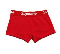 BaronHong 3 Pack Boxer Briefs pour Tomboy Cotton Fashion Letters Boyshort Trans Lesbiennes (Rouge, M)