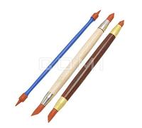 BaronHong 3 set 9pcs Shapers de couleurs pour deux têtes en argile, pinceaux à peinoirs en caoutchouc d’artistes, outils de sculpture de sculptures en terre cuite, fondue, dessin (couleur, M)