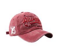 BaronHong Always 75 New York City Casquette de baseball brodée réglable vintage, bordeaux, M