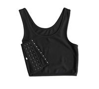 BaronHong - Binder de Poitrine Plate et Respirante pour Tomboy Trans, Lesbienne (Noir, L)