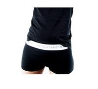 BaronHong Boxer Boxer en Coton Double épaisseur pour Tomboy Trans Lesbian (Noir, L)