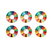 BaronHong Broche Objectifs de développement durable, badge à épingler des Nations Unies SDG, épinglette arc-en-ciel, décoration en émail, M, Acier inoxydable