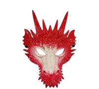 BaronHong Costume de carnaval d'Halloween - Démon - Ailes de dragon - Pour adulte et enfant, Masque Rouge/Blanc