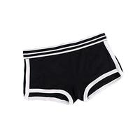 BaronHong Cotton Cute Striped Boyshort - Lot de 3 Boxers pour Les Lesbiennes Tomboy Trans (Noir, 2XL)