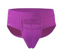 BaronHong Culotte de Culotte Camel Toe Hiding Gaff pour Le travesti Transgenre (Prune, S)