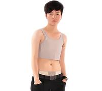 BaronHong Été IceSilk Chest Binder Corset Court Débardeur pour Tomboy Trans Lesbian (Gris, 3XL)