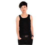 BaronHong Femmes Lesbiennes Tomboy Crochet Bandage Cosplay vêtements de Plein air de Bande colorée Tank Top Liens Poitrine Veste (Noir, M)