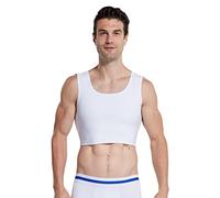 BaronHong Hommes Cacher Gynécomastie Pull Poitrine Binder Compression Minceur Maillot Mâle Corset Débardeurs (Blanc, XL)