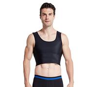 BaronHong Hommes Cacher Gynécomastie Pull Poitrine Binder Compression Minceur Maillot Mâle Corset Débardeurs (Noir, L)