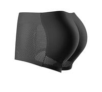 BaronHong Hommes sous-Vêtements Rembourrés Slips Boxers Hommes Butt Booster Hip Enhancer 1.5cm Épaisseur Coussinets (Noir, M)