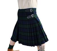 BaronHong Kilt écossais pour homme, Kilt décontracté Highland pour homme, vert, L