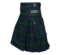 BaronHong Kilt utilitaire tartan pour homme avec sangles et grandes poches cargo, personnalisable, M