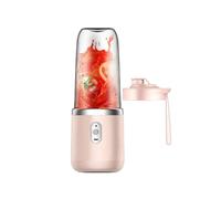 BaronHong Mini mixeur portable pour shakes et smoothies - Rechargeable par USB - Avec couvercle à jus - Rose - Taille M