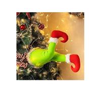 BaronHong Ornement de pied de bras Grinch pour sapin de Noël, joli ornement elfe pour sapin de Noël, décoration de porte d'entrée, a, M