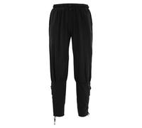 BaronHong Pantalon de costume médiéval de pirate de la mer pour homme, pantalon gothique Renaissance pour homme, noir, taille S