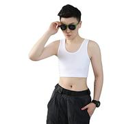 BaronHong Poitrine Binder Respirant Mesh Élastique Shapewear pour Tomboy Trans Lesbian (blanc, L)