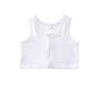 BaronHong Poitrine Binder Zipper Up Élastique Respirant Shapewear pour Tomboy Trans Lesbian (blanc, M)