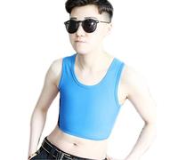 BaronHong, Reliure de Coffre à Mailles Multicolore colorée pour Tomboy Trans, Lesbienne (Bleu, S)