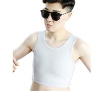 BaronHong, Reliure de Coffre à Mailles Multicolore colorée pour Tomboy Trans, Lesbienne (Gris, L)