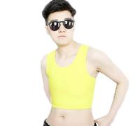 BaronHong, Reliure de Coffre à Mailles Multicolore colorée pour Tomboy Trans, Lesbienne (Jaune, S)