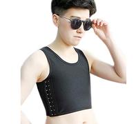BaronHong, Reliure de Coffre à Mailles Multicolore colorée pour Tomboy Trans, Lesbienne (Noir, L)