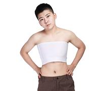 BaronHong sous-vêtement sans Bretelles pour Poitrine, Tomboy Trans Lesbian (Blanc, 2XL)