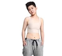 BaronHong - sous-vêtement sans Couture, Demi-Longueur, Reliure Thoracique pour Tomboy Trans, Lesbienne (Nude, M)