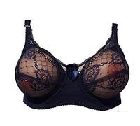 BaronHong Soutien-Gorge Bralette pour Faux Seins Mastectomie Seins en Mésanges en Sein Voir Au Travers De La Dentelle Florale (Bleu, 42/95)