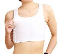 BaronHong Sport Soutien-Gorge Poitrine Binder Respirant Mesh Corset pour Tomboy Trans Lesbiennes (Blanc, S)