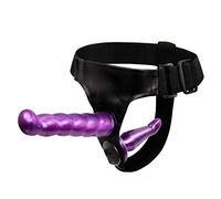 BaronHong Strap On 2 Godemichets Harnais pour Couples FTM Trans Lesbian Trans (violet, M)
